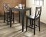 3-Piece Pub Dining Set with Tapered Leg and X-Back Stools in Black Finish - Crosley Furniture - KD320005BK