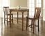 3-Piece Pub Dining Set with Turned Leg and School House Stools in Classic Cherry Finish - Crosley Furniture - KD320011CH