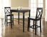 3-Piece Pub Dining Set with Turned Leg and X-Back Stools in Black Finish - Crosley Furniture - KD320009BK