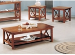 3 Piece Table Set in Brown - Coaster