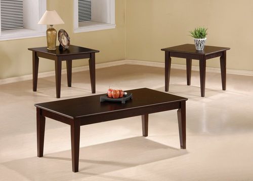3 Piece Table Set in Cappuccino - Coaster - COAST-158801