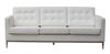 3-Seater Leather Sofa in White - FF08-3-WHITE