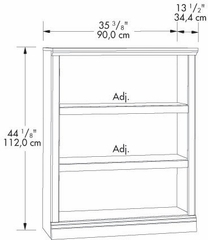 3-Shelf Bookcase in Abbey Oak - Sauder Furniture - 411815