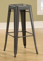 30" Backless Bar Stool in Gunmetal - Set of 2 - 103060GN