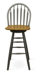 30" Windsor Arrowback Swivel Stool in Black / Cherry - S57-613
