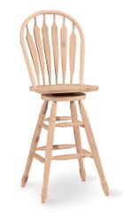 30" Windsor Swivel Stool with Steambent Arrows - 1206-30