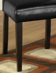341 Side Chair (Set of 2) in Black Leather - Armen Living - LC341SIESBL-SET