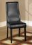 341 Side Chair (Set of 2) in Black Leather - Armen Living - LC341SIESBL-SET