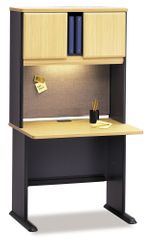36" Desk and Hutch Set - Series A Beech Collection - Bush Office Furniture - WC14336-37