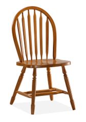 36" Windsor High Arrowback Chair with Turned Legs in Medium Oak - 1C04-140