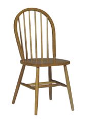 37" Windsor High Spindleback Chair with Plain Legs in Oak - C04-212