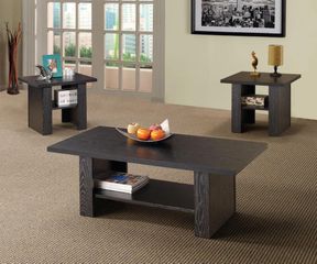 3PC Black Oak Occasional Table Set - 700345