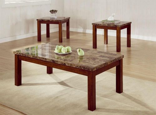 3PC Medium Brown Accent Table Set - 700305