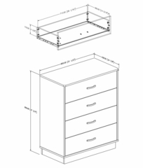 4-Drawer Chest in Chocolate - Logik - South Shore Furniture - 3359034