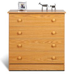 4 Drawer Chest in Oak - Prepac Furniture - OBD-3031-4