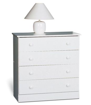 4 Drawer Chest in White - Prepac Furniture - WHD-3031-4