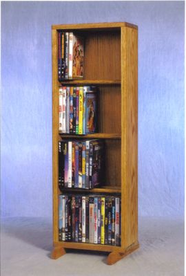 4 Row Dowel 80 Capacity DVD Cabinet Tower - 415-12