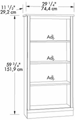 4 Shelf Bookcase Cinnamon Cherry - Sauder Furniture - 408967