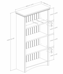 4-Shelf Bookcase - Gascony - South Shore Furniture - 7376767