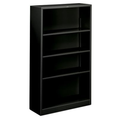 4 Shelf Metal Bookcase - Black - HONS60ABCP
