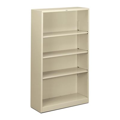 4 Shelf Metal Bookcase - Putty - HONS60ABCL