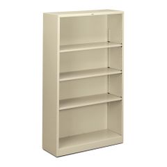 4 Shelf Metal Bookcase - Putty - HONS60ABCL