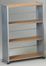 4-Shelves Organizational Unit in Medium Cherry/Metallic Gray - Mayline Office Furniture - 994MEC