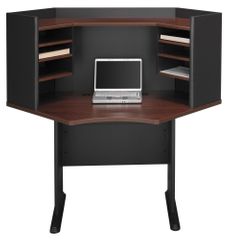 42" Corner Desk and Hutch Set - Series A Hansen Cherry Collection - Bush Office Furniture - WC94442-43