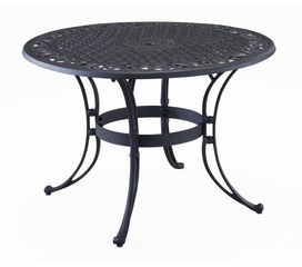 42 Inch Round Outdoor Dining Table in Black - Home Styles - 5554-30