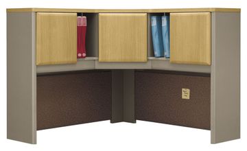 48" Corner Hutch - Series A Light Oak Collection - Bush Office Furniture - WC64367