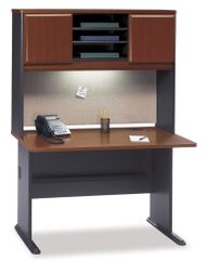 48" Desk and Hutch Set - Series A Hansen Cherry Collection - Bush Office Furniture - WC90448A-49
