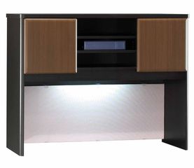 48" Hutch - Series A Walnut Collection - Bush Office Furniture - WC25549