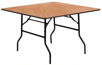48'' Square Wood Folding Banquet Table - YT-WFFT48-SQ-GG