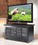 49 Inch TV Console with 2 Glass Doors in Black - Pinnacle - Nexera Furniture - 100406