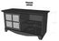 49 Inch TV Console with 2 Glass Doors in Black - Pinnacle - Nexera Furniture - 100406