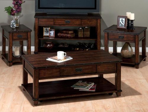 4PC Accent Table Set in Cassidy Brown - 561-1