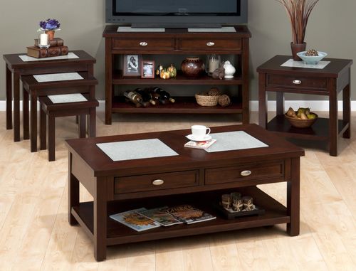 4PC Accent Table Set in Chadwick Espresso - 864-1