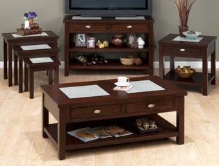 4PC Accent Table Set in Chadwick Espresso - 864-1