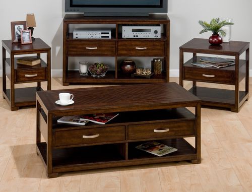4PC Livingroom Table Set in Benali Birch - 741-1
