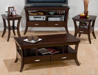 4PC Livingroom Table Set in Espresso - 328-1