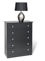 5 Drawer Chest in Black - Prepac Furniture - BBD-3038-5
