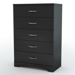 5-Drawer Chest in Solid Black - South Shore Furniture - 3107035
