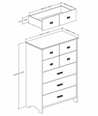 5 Drawer Chest - Tiara - South Shore Furniture - 3650035