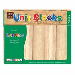 5 Pc Hardwood Unit Block Set - Guidecraft - G7600