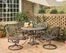 5-Piece 42 Inch Round Outdoor Dining Set in Rust Brown - Home Styles - 5555-305
