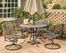 5-Piece 42 Inch Round Outdoor Dining Set in Rust Brown - Home Styles - 5555-305