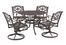 5-Piece 42 Inch Round Outdoor Dining Set in Rust Brown - Home Styles - 5555-305