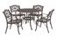 5-Piece 48 Inch Round Outdoor Dining Set in Rust Brown - Home Styles - 5555-328