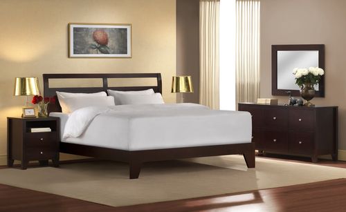 5-Piece Bedroom Furniture Set with Cal King Size Bed - Dominique - Lifestyle Solutions - DMQ-5PCK-CP-SET