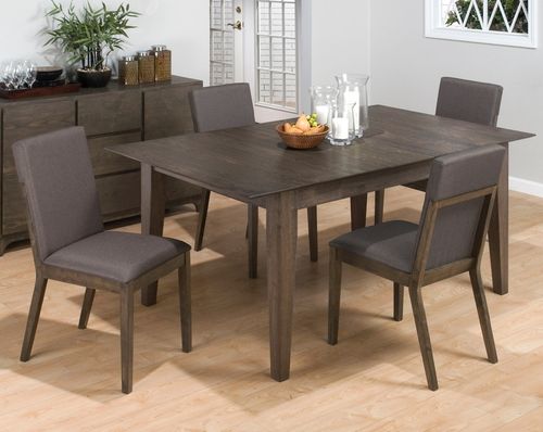 5-Piece Casual Antique Gray Dining Table & Side Chair Set - 728-72